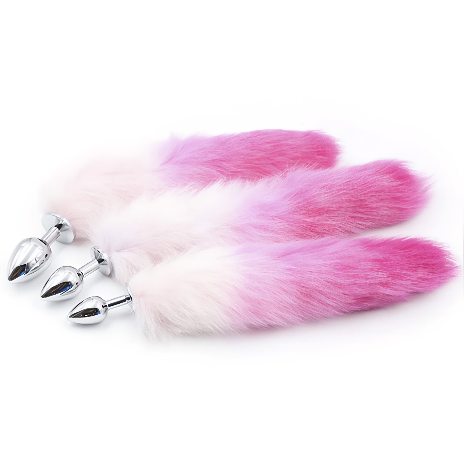 Pink Fox Tail Butt Plug • 16 Inch Tail - image 3