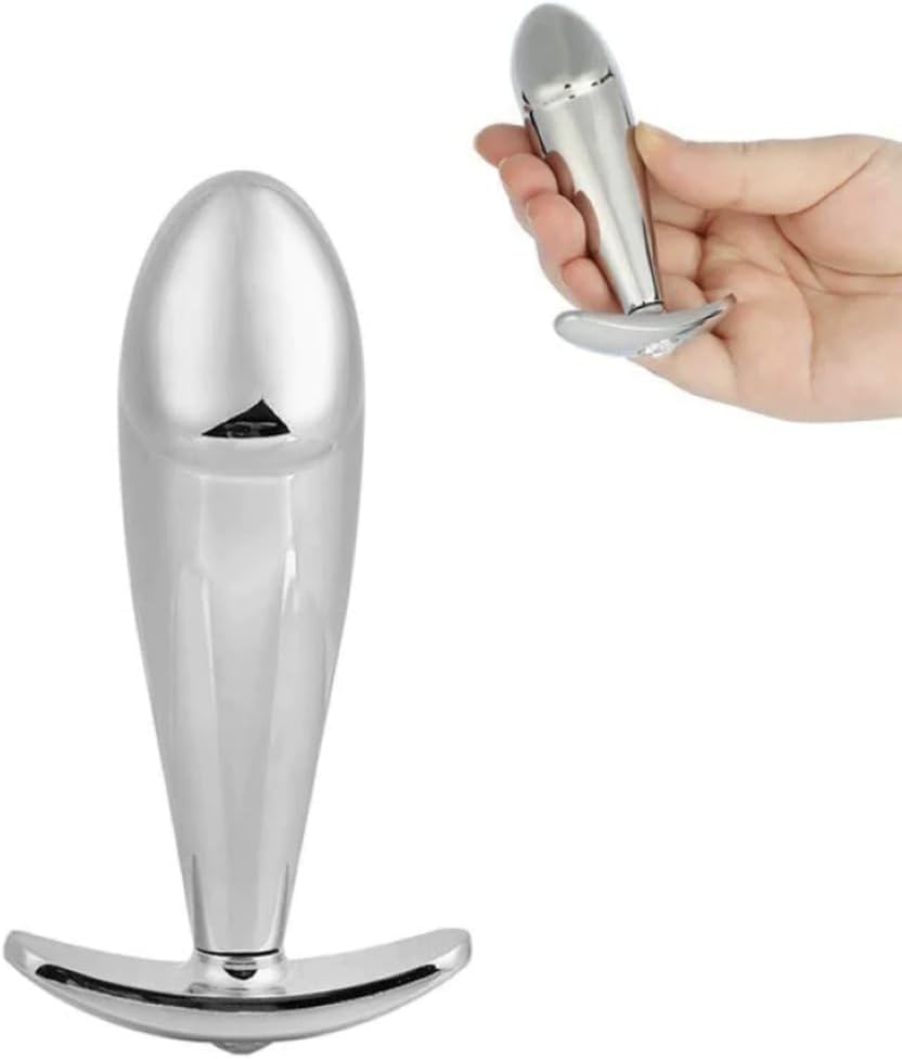 Stainless Steel Realistic Cock Head Anal Butt Plug Anal Trainer