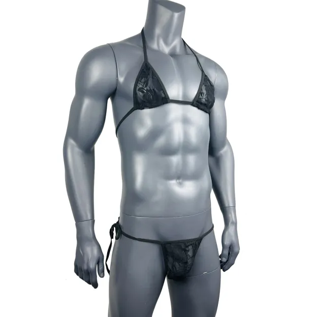 Lace Sissy Underwear Bra Sexy Men Bikini - image 10