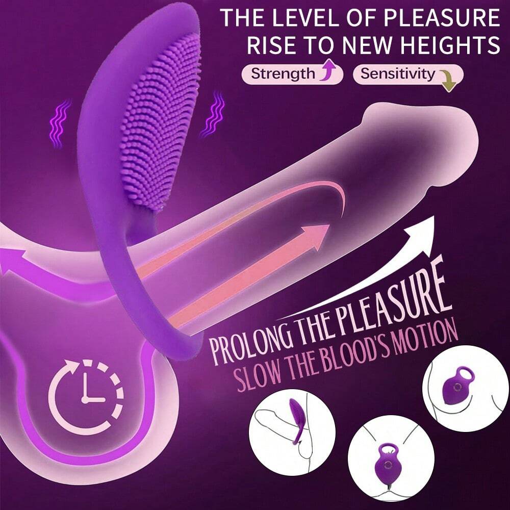 10-Speed Vibrating Cock Ring - Rechargeable Stretchy Silicone Ring for Couples-WeLovePlugs