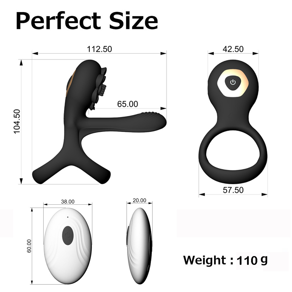 Boltbond High-intensity Couple's Cock Ring with Clit Licking