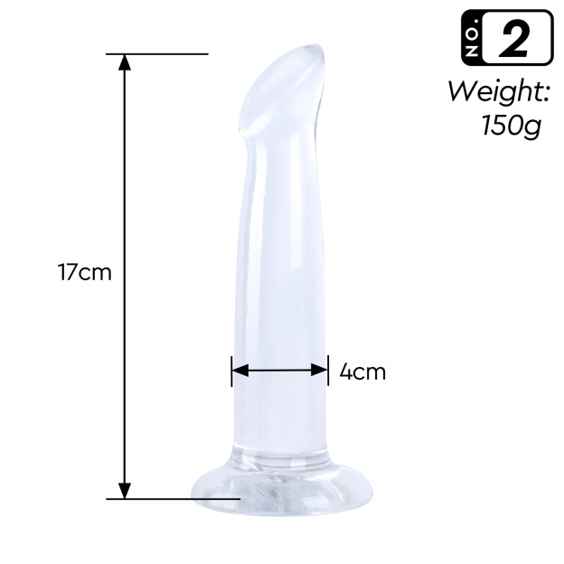  6.61 and 6.69 inches Unisex Anal Plug Clear Dildo-WeLovePlugs