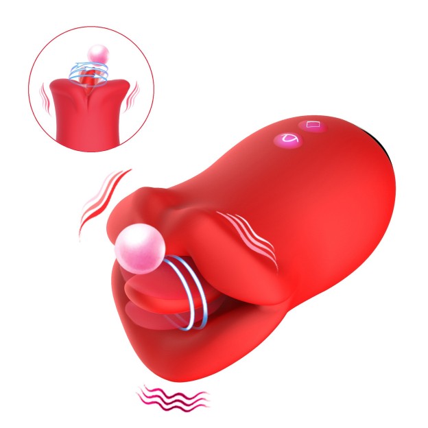 Peach Tease Tongue Vibrator - Red - image 6