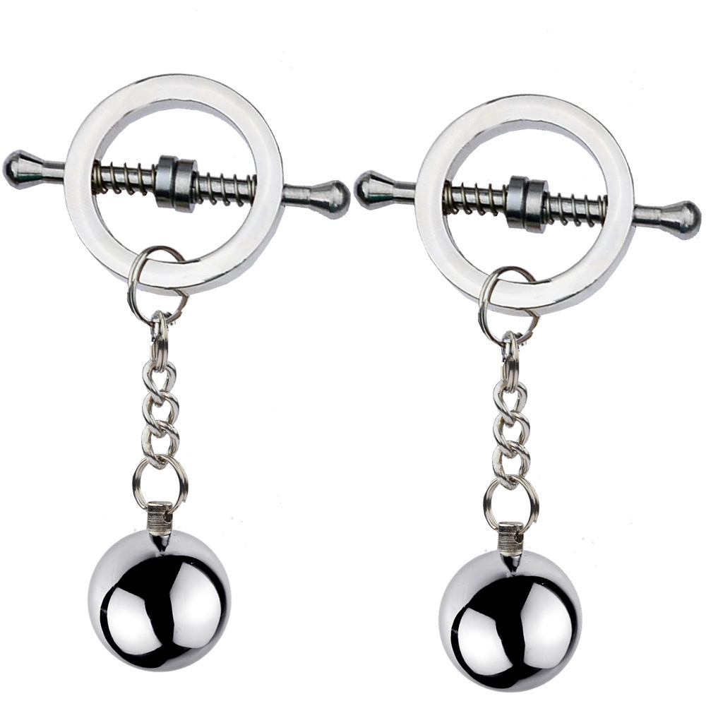 BDSM Round Screw Nipple Clamps Nipple Clips -WeLovePlugs