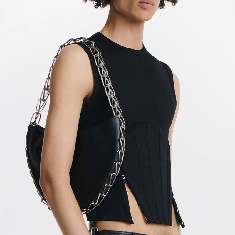 Skin Stretch Cutout Tank - Black - XXXL - image 3