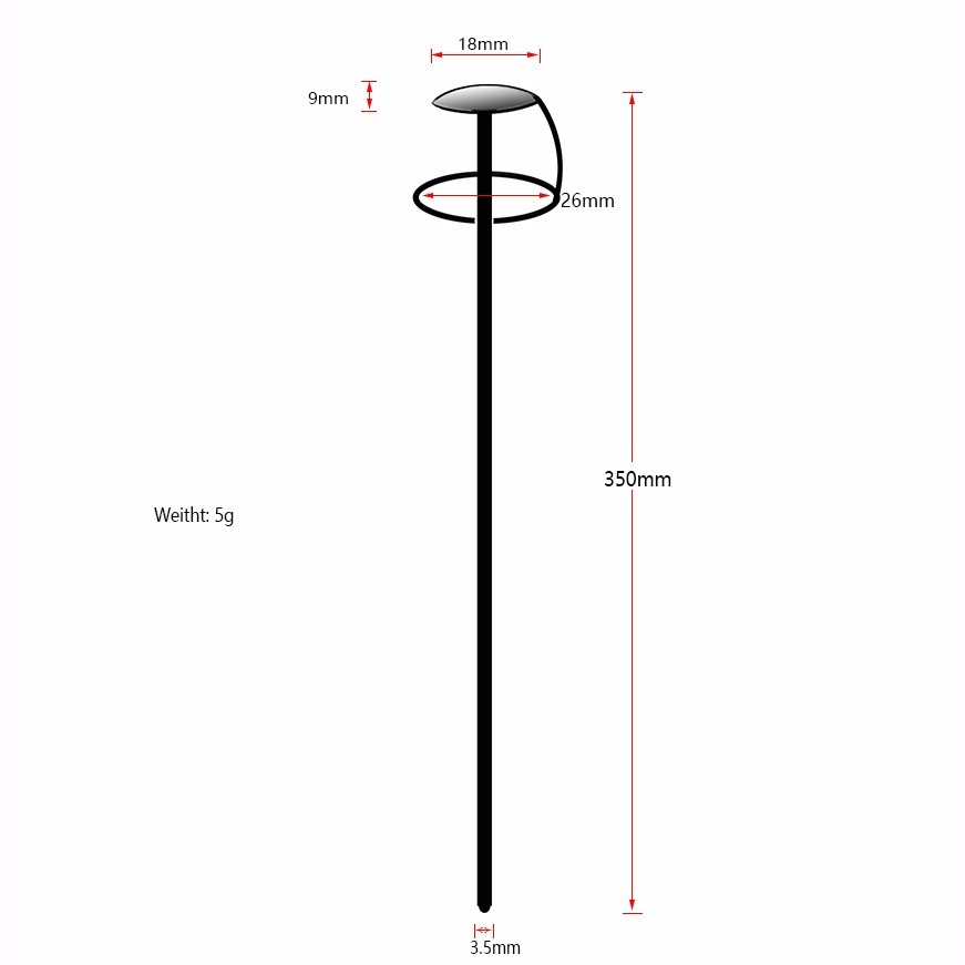 350mm Ultra-long Urethral Sounding Rod-WeLovePlugs