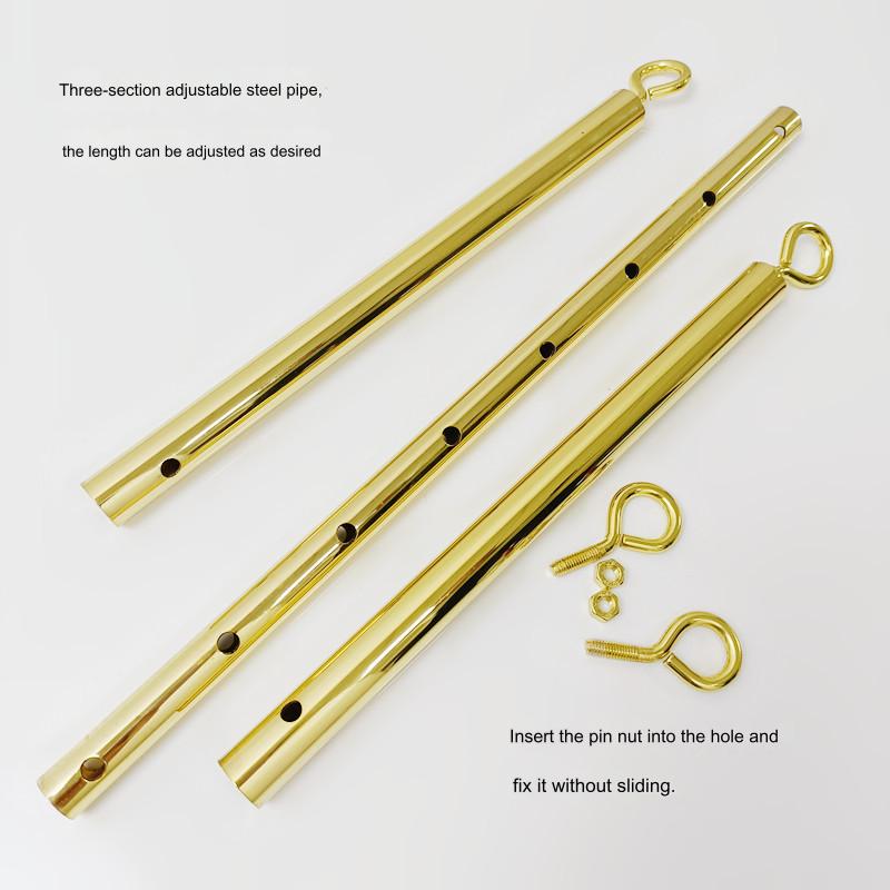 SM Restraints Golden Spreader Bar Handcuffs Shackles -WeLovePlugs