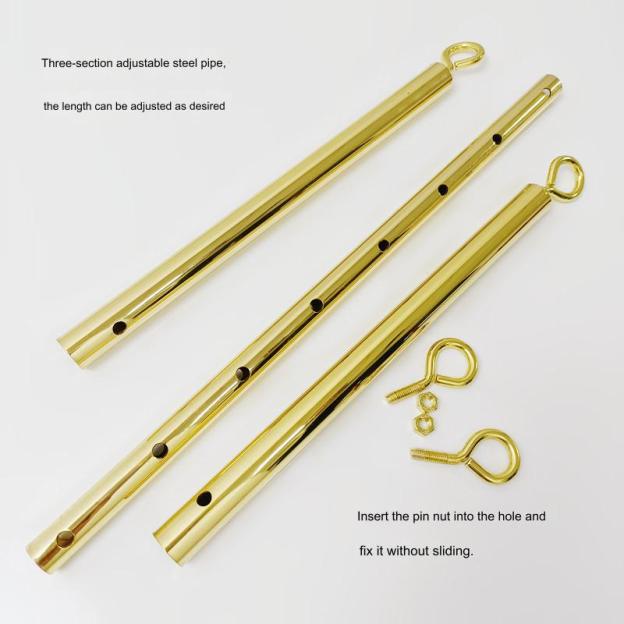 SM Restraints Golden Spreader Bar Handcuffs Shackles -WeLovePlugs