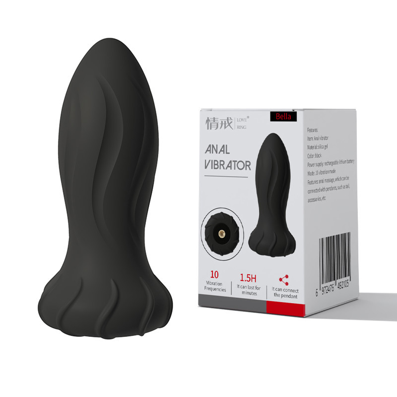 Remote Control Spiral Texture Vibrating Anal Massager - image 10