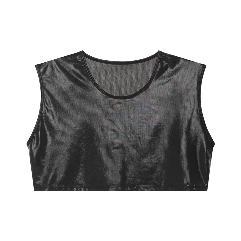 Faux Leather Cropped Tee - image 6