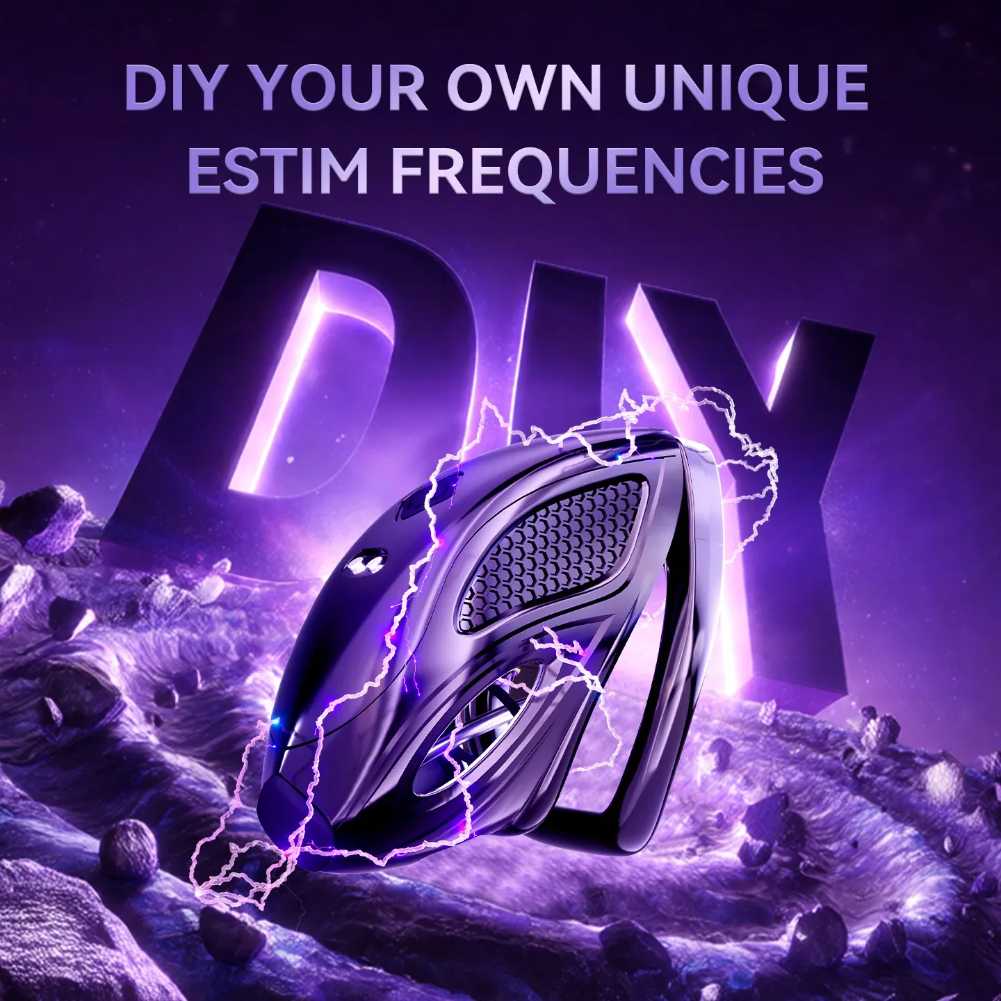 Bee Sting App Controlled Electric Shock Chastity Cage - Black - image 3