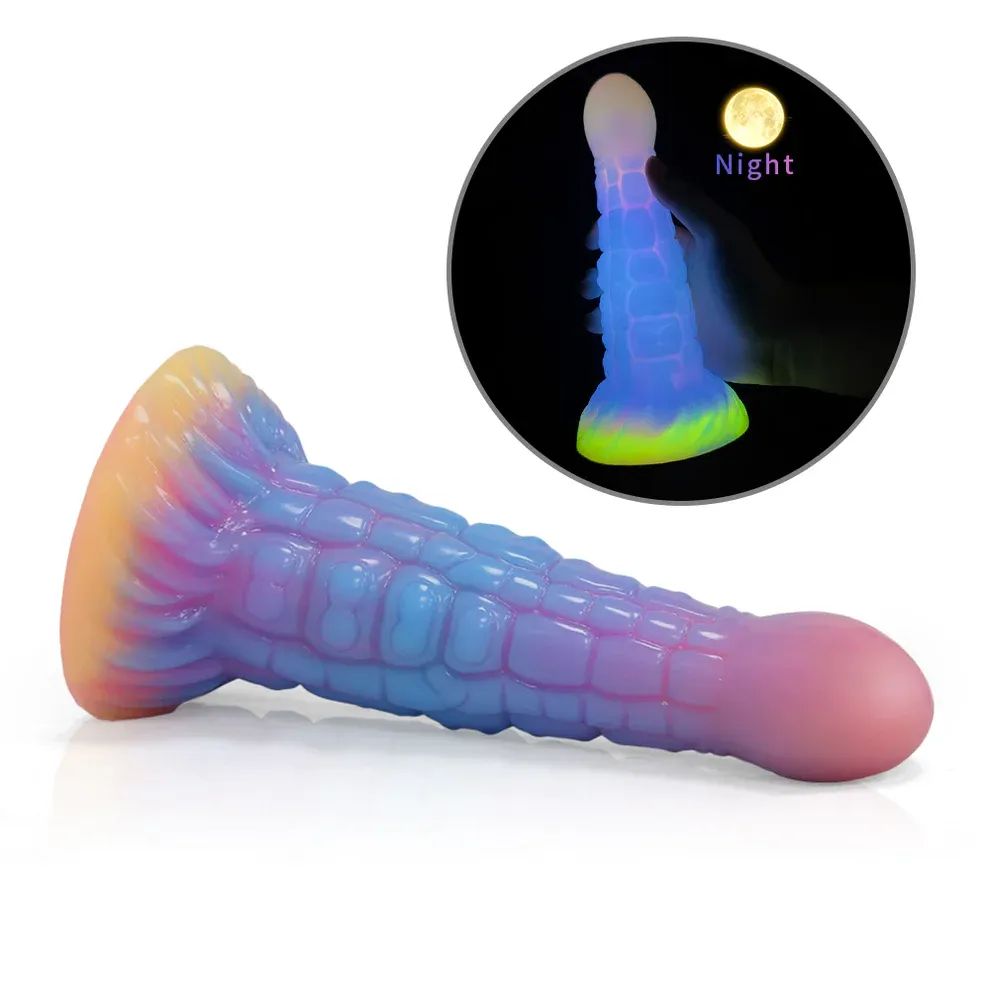 7'' Alien Anal Glow In The Dark Dildo with Suction Cup - image 2