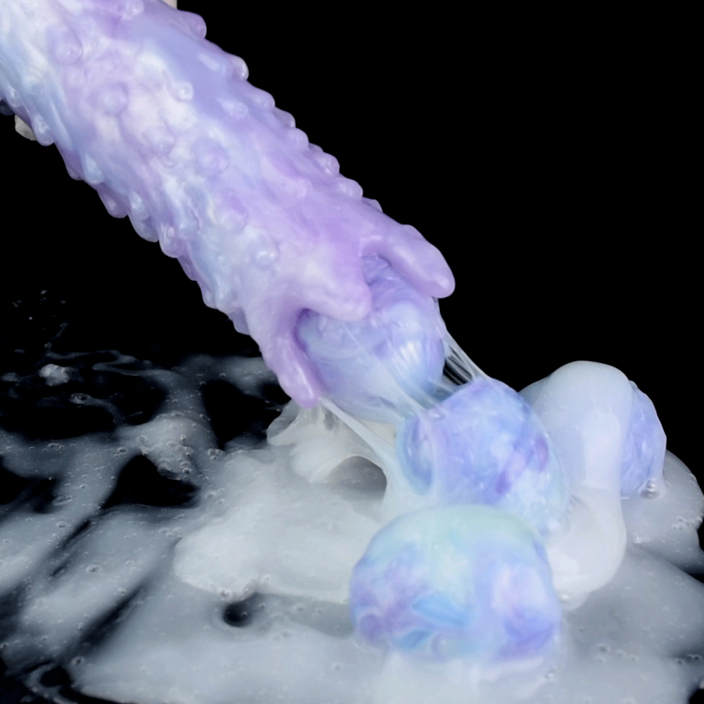 8 Inch Ejaculating Alien Egg-Laying Dildo Silicone Ovipositor Sex Toy