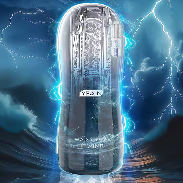 Male Masturbator Cup Soft Silicone Massager for Men Toys-Blue With Vibrations-WeLovePlugs