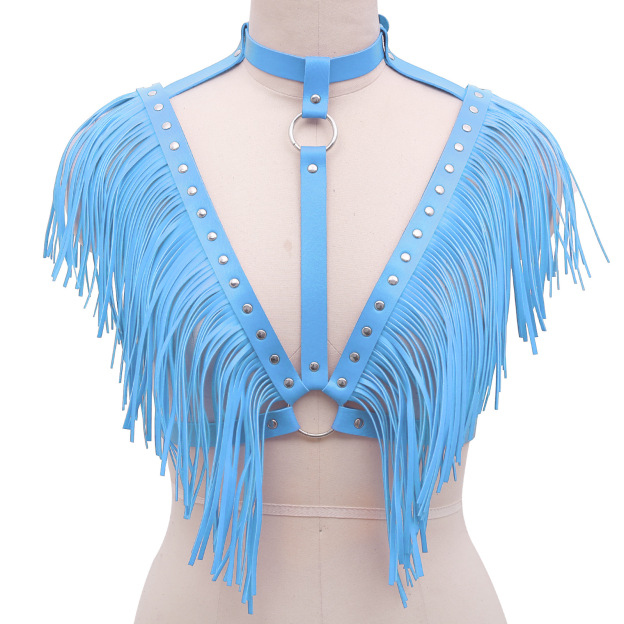 FlexLuxe Adjustable Lingerie Harness Tassel Cape-WeLovePlugs