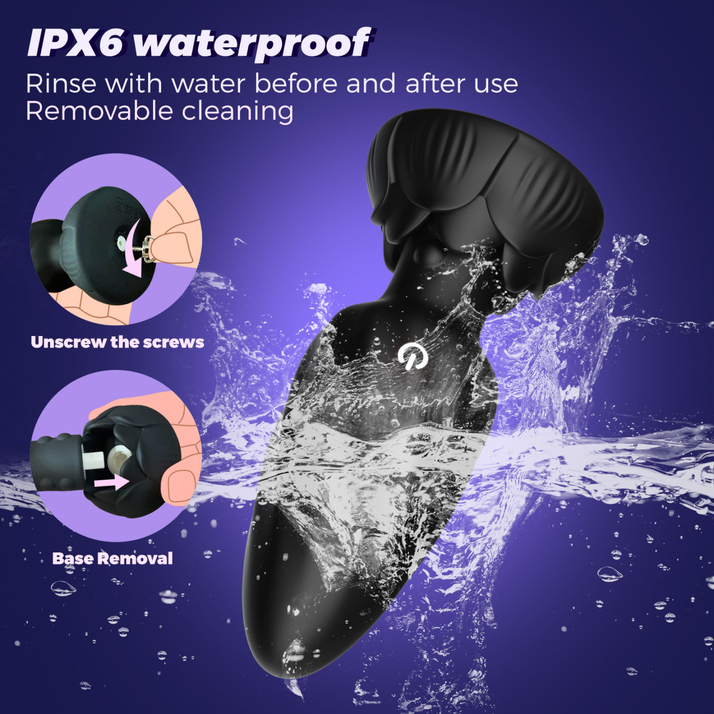 App Remote Control Vibrating Rotating Silicone Butt Plug