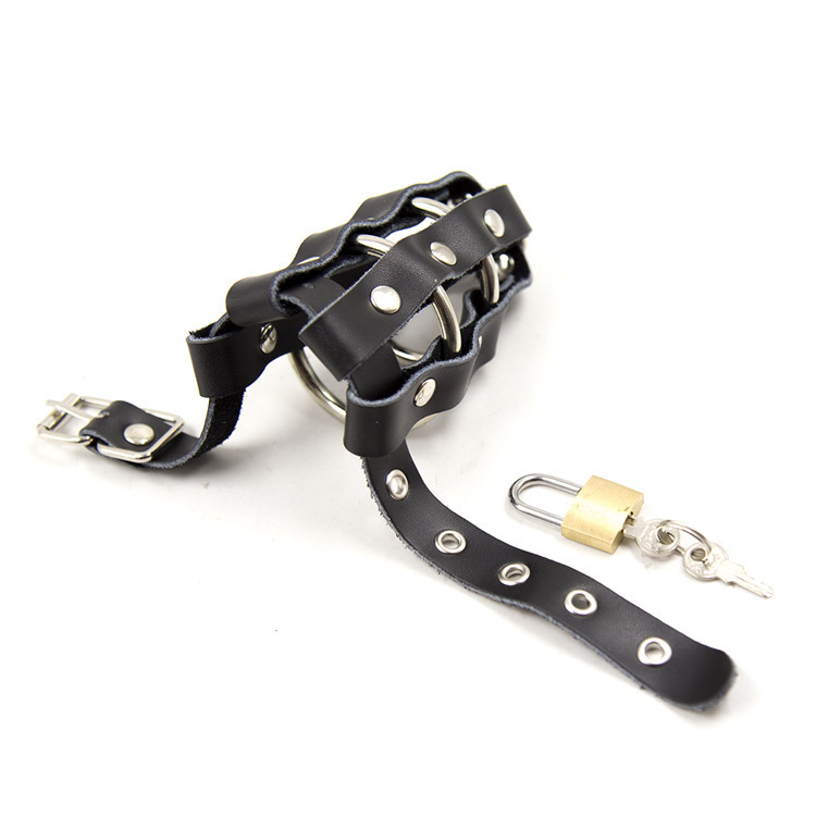 Sissified Leather Buckling Chastity Cock Cage -WeLovePlugs