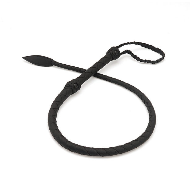 Snakeskin Riding Crop - Black - image 2