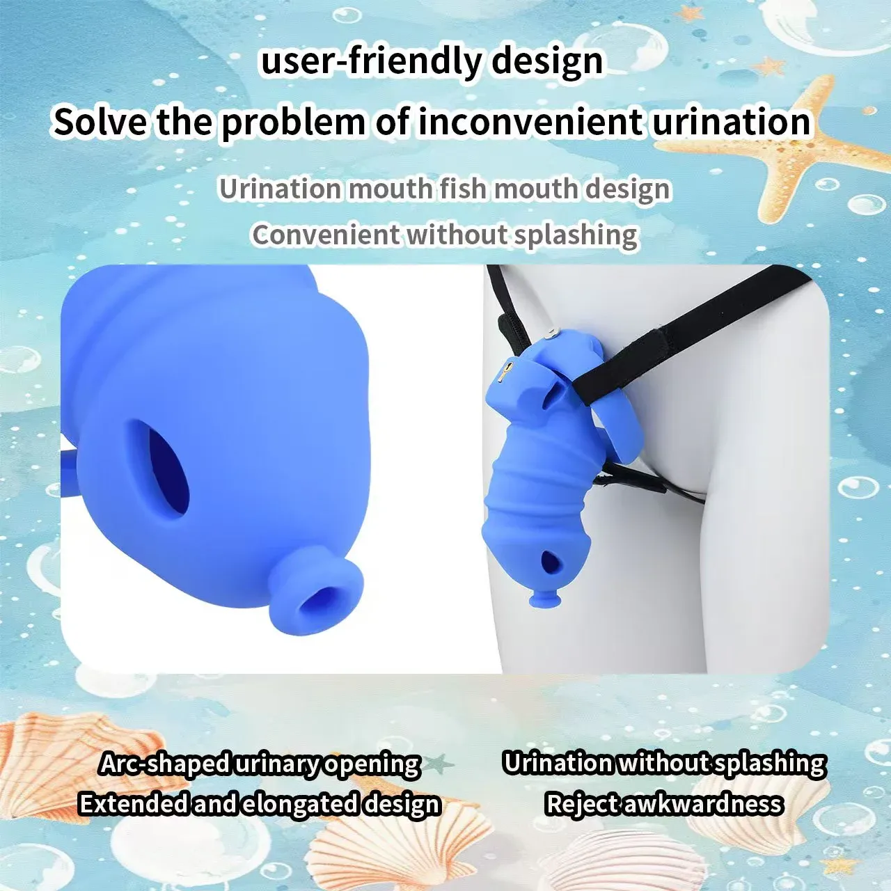 Premium Silicone Chastity Cage with Urethral Tube-WeLovePlugs