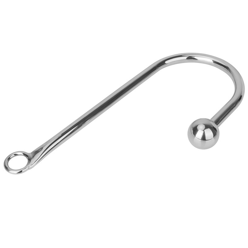 Mirror-polished Stainless Steel Hook Massager With Control Ring - image 4