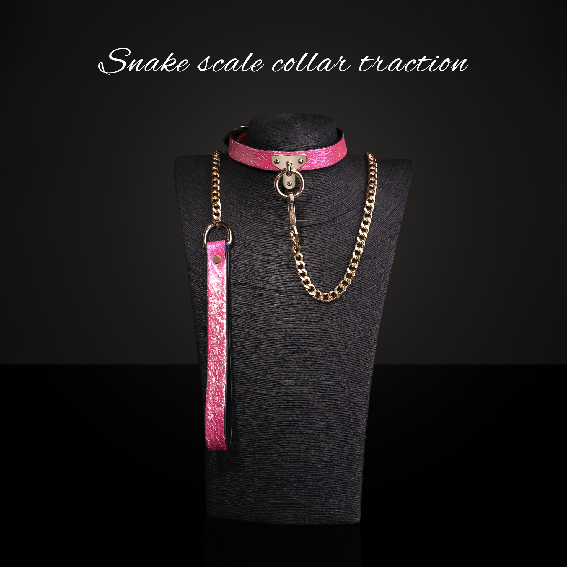 Snake Skin Texture Collar & Leash Set - image 9