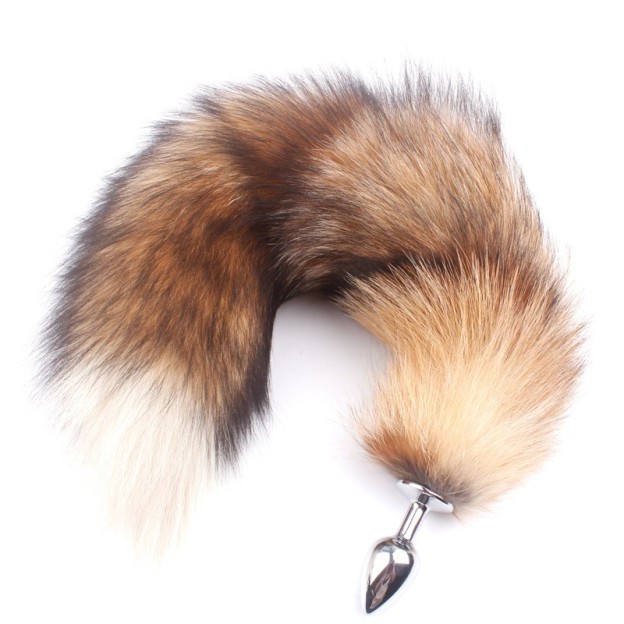 Original Fox Tail Plug Fluffy Cosplay Tail Plug-WeLovePlugs