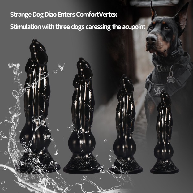 Triple-Knot Canine Fantasy Dildo - image 5