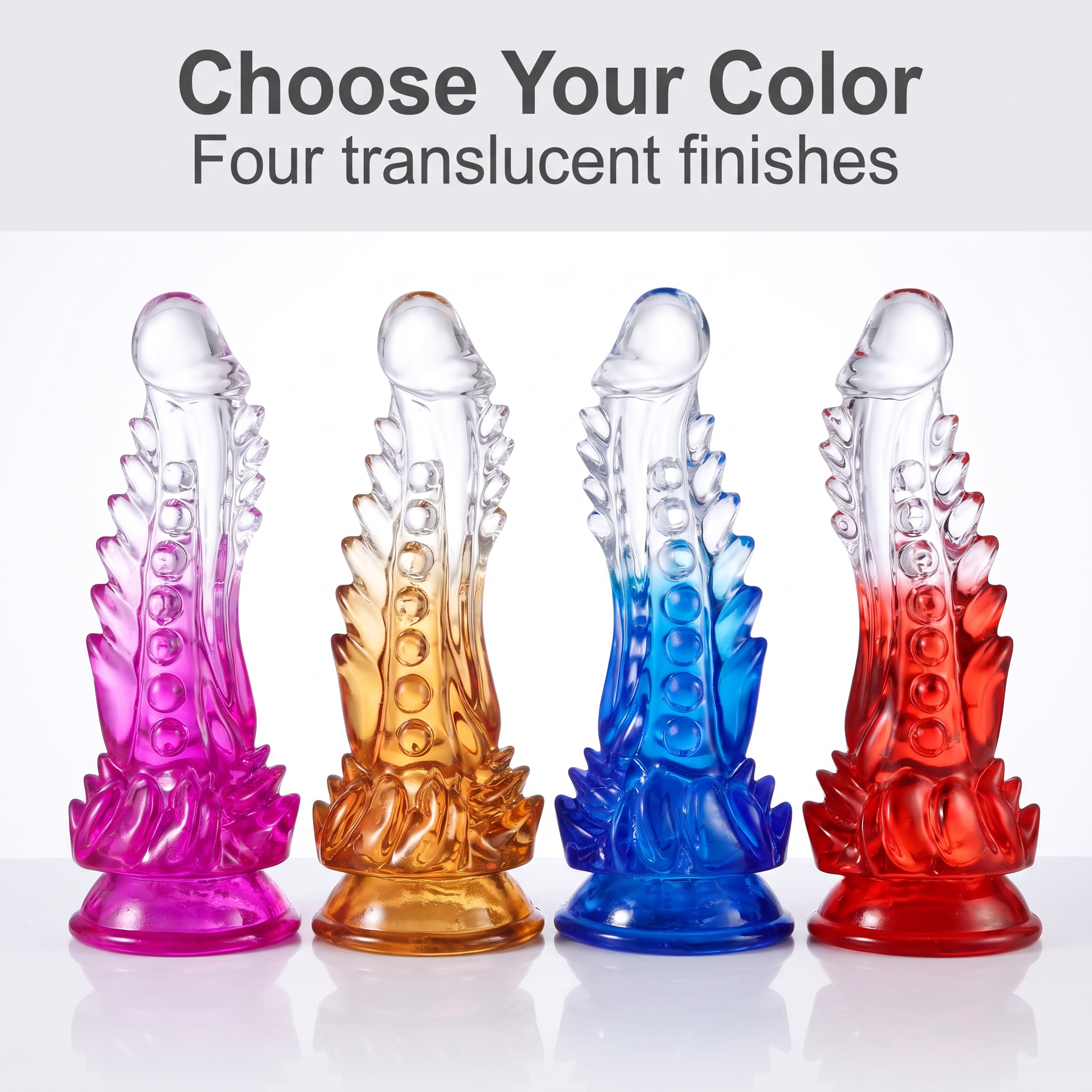 Crystal Clear Curved TPE Dildo for Women – 8.86 Inches - image 17