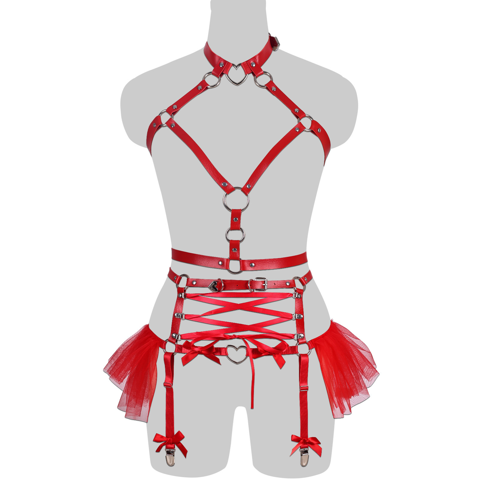 Halloween Rebel Corset Harness Lingerie-WeLovePlugs