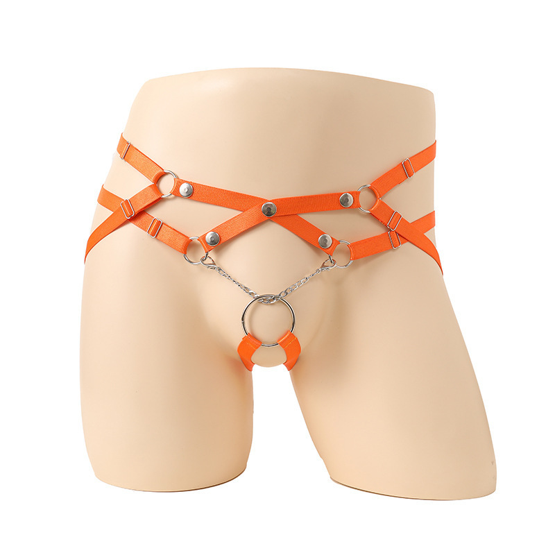 Men's Strappy G-String Butt Lift Thong with Cock Ring