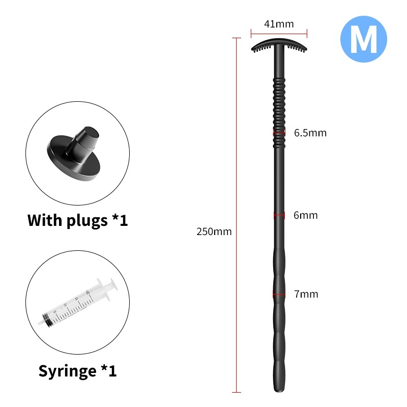 Silicone Urethral Exploration Plug with Syringe-WeLovePlugs