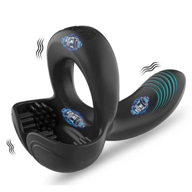 Men's Vibrating Cock Ring with Perineum & Testicle Stimulation-WeLovePlugs