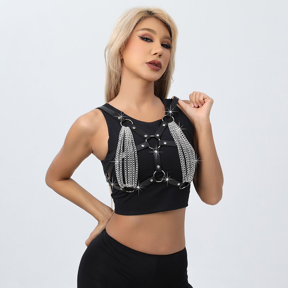 Nocturne in Leather & Chains Harness Lingerie
