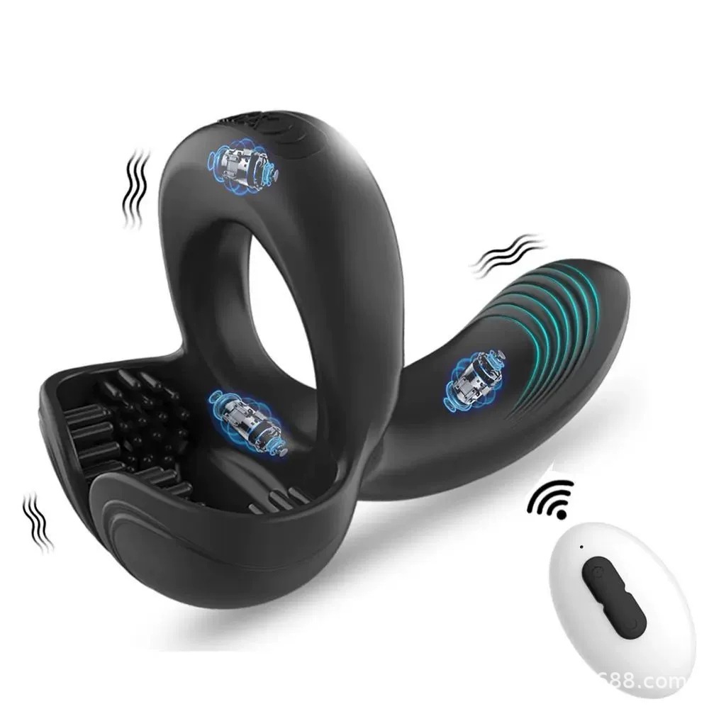 Men's Vibrating Cock Ring with Perineum & Testicle Stimulation-WeLovePlugs