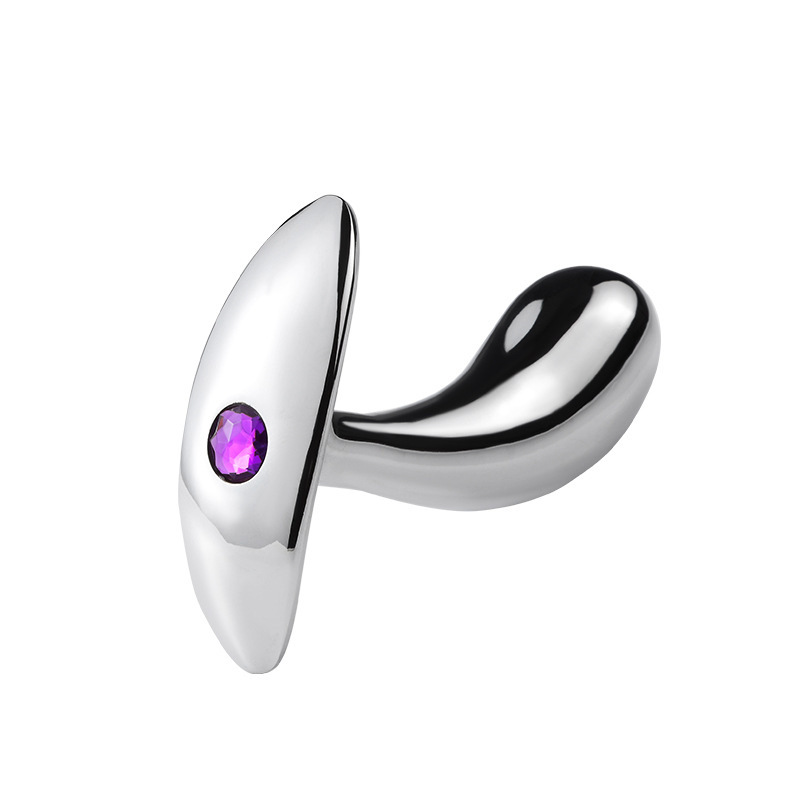 Curved Gunmetal Butt Plug - Random Color Delivery