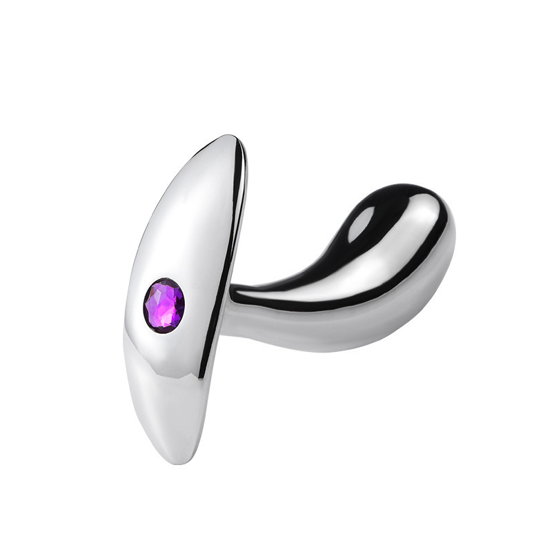 Curved Gunmetal Butt Plug - Random Color Delivery