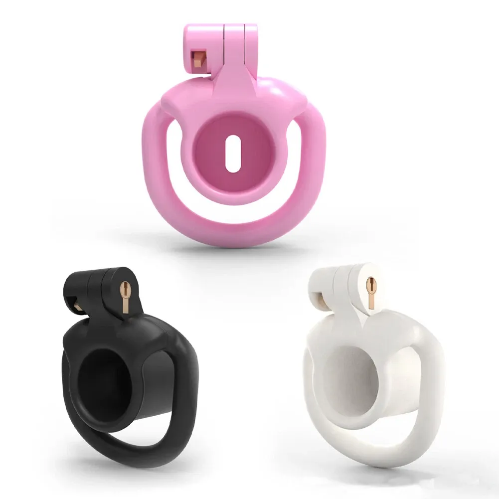 Narrow Sissy Chastity Cage With 4 Sizes Rings And Invisible Lock-WeLovePlugs