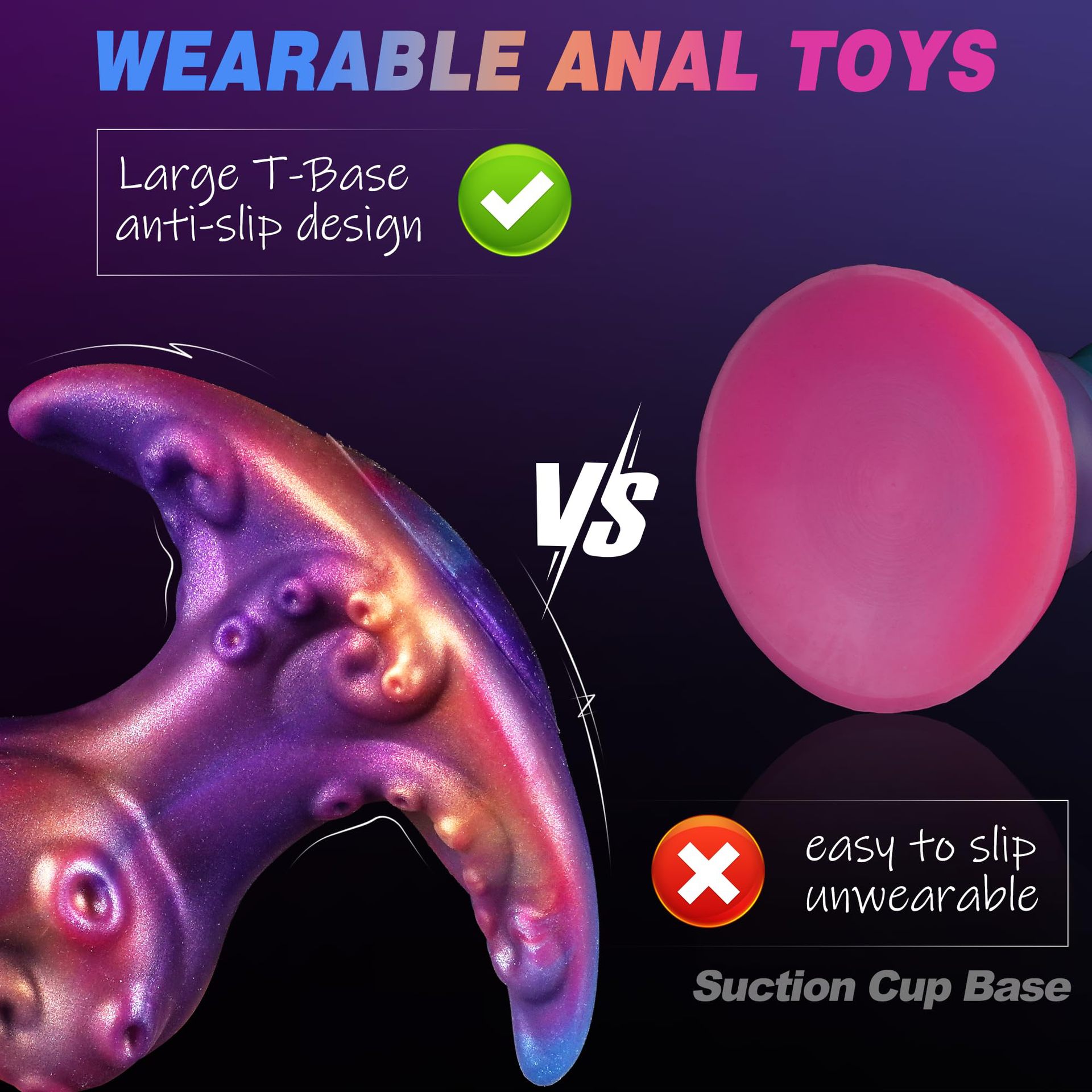Iridescent XenoFlex Textured Butt Plug - image 3