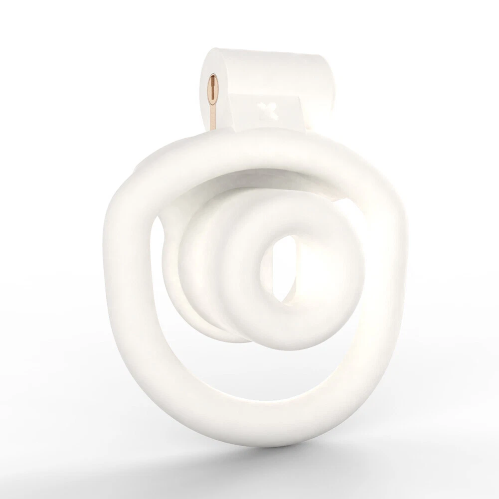 Narrow Sissy Chastity Cage With 4 Sizes Rings And Invisible Lock-WeLovePlugs