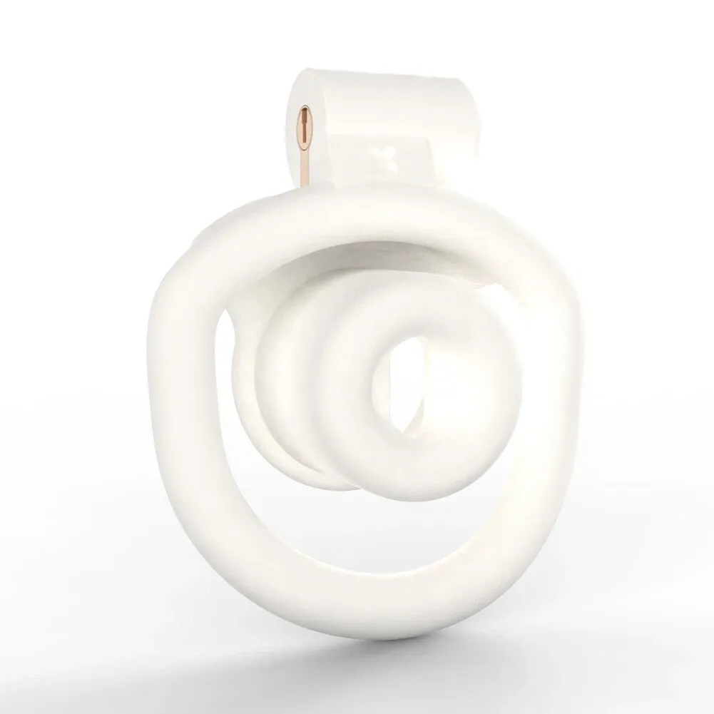 Narrow Sissy Chastity Cage With 4 Sizes Rings And Invisible Lock-WeLovePlugs