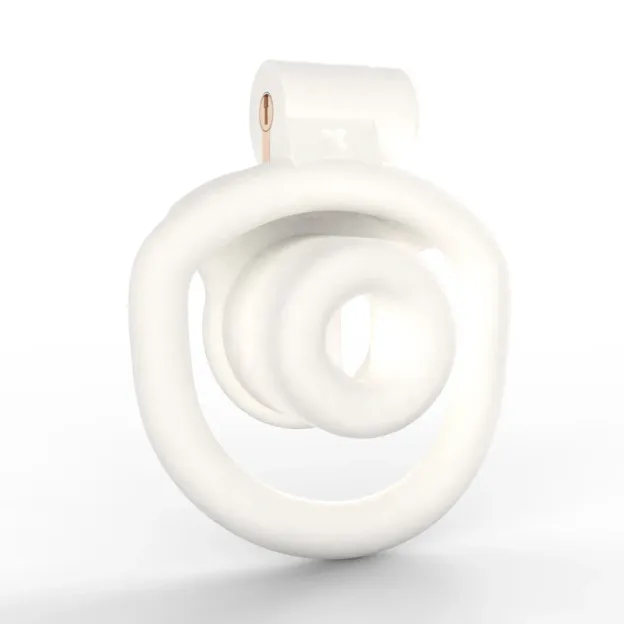 Narrow Sissy Chastity Cage With 4 Sizes Rings And Invisible Lock-WeLovePlugs