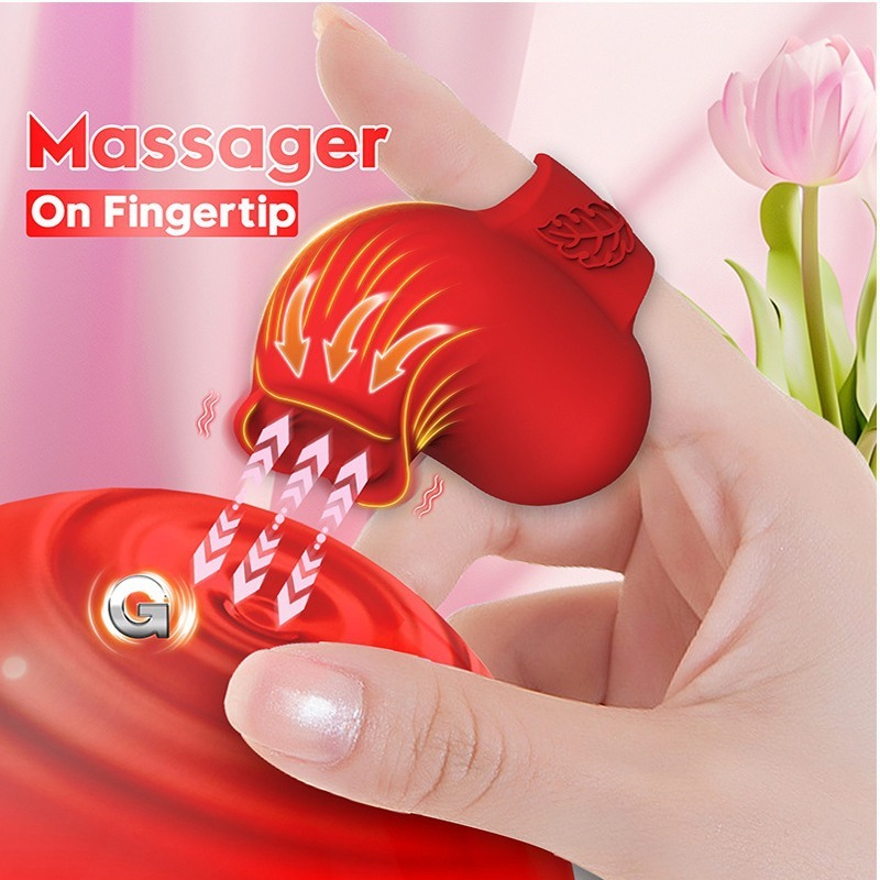 Rose Toy Finger Wearable Vibrator Clitoris Stimulator-WeLovePlugs