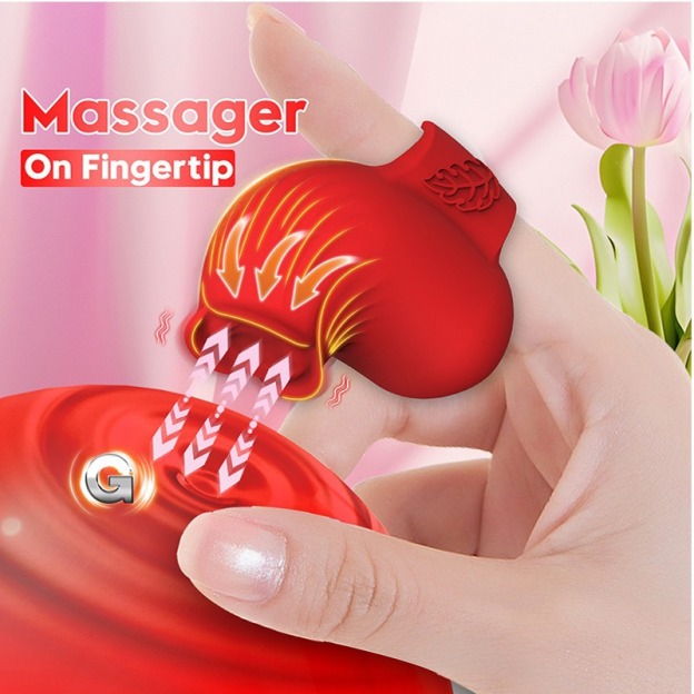 Rose Toy Finger Wearable Vibrator Clitoris Stimulator-WeLovePlugs