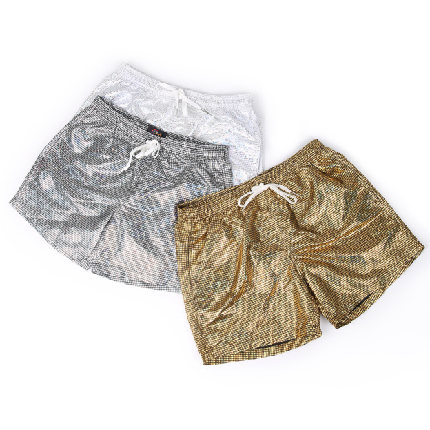 Men Shorts Wet Look Beach Pants - image 3