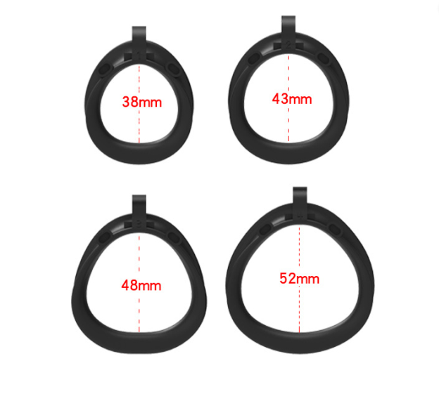 Flat Gatling Black Flat Chastity Cock Cage -WeLovePlugs