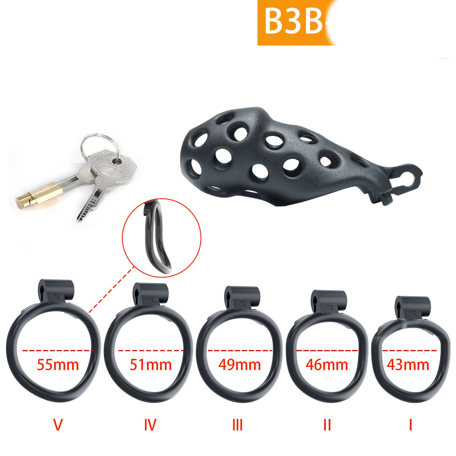 Cobra CB Lock Male Chastity Cage -WeLovePlugs