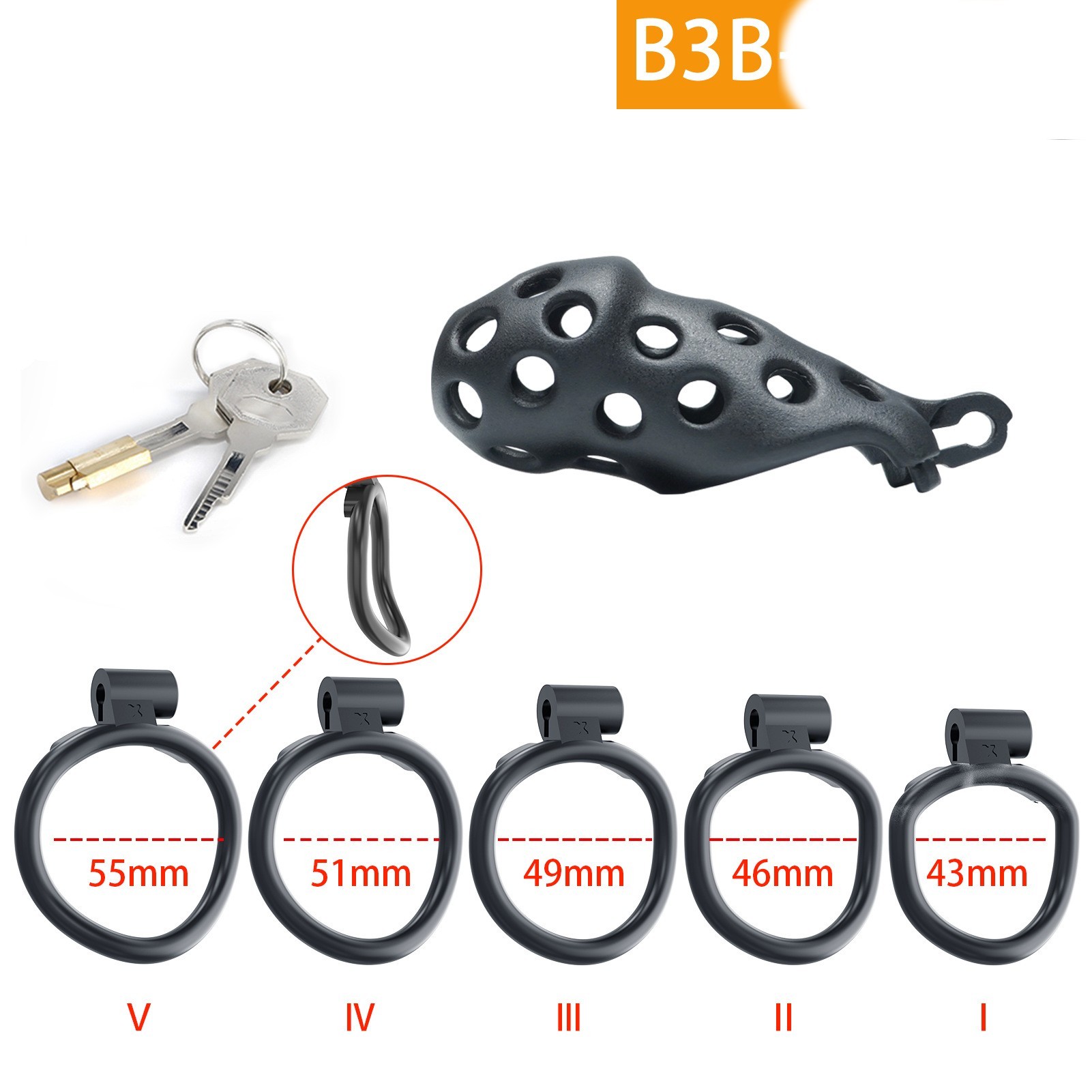 Cobra CB Lock Male Chastity Cage -WeLovePlugs