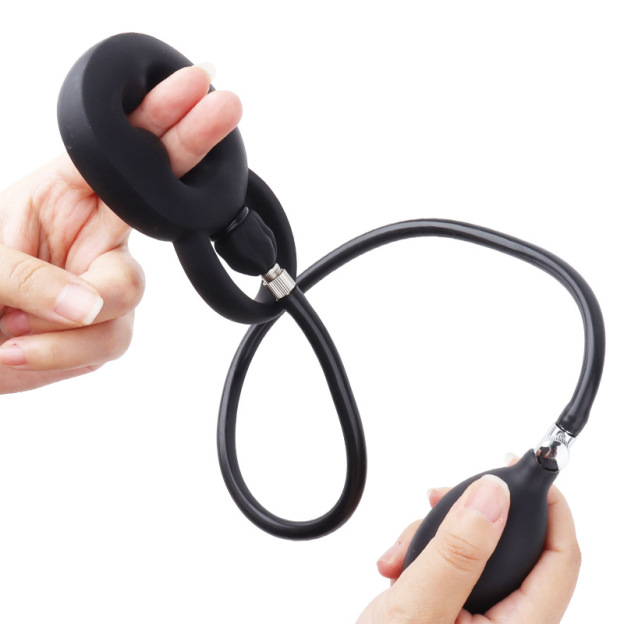 Inflatable Adjustable Silicone Cock Ring With Air Pump - image 3