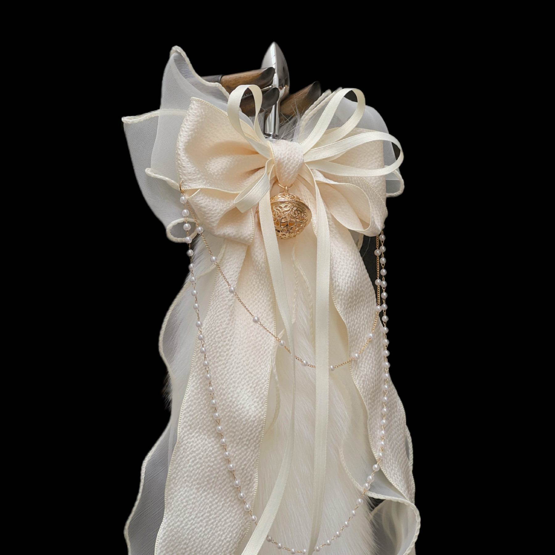 Luxury Fox Tail Plug Set – 15.7" Plush Tail With Pearl Chain & Interchangeable Plug Heads - image 16