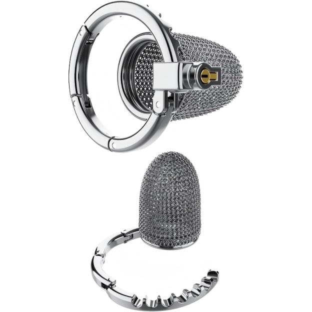 3.54'' Chainmail Mesh Chastity Cage-WeLovePlugs